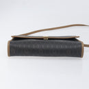 Christian Dior Honeycomb Canvas Shoulder Bag PVC Black Gold Auth 199648-5
