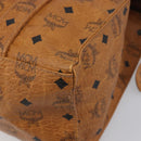 MCM Vicetos Logogram Tote Bag PVC Leather Brown Gold Auth 199649-9