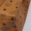 MCM Vicetos Logogram Tote Bag PVC Leather Brown Gold Auth 199649-15