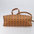 MCM Vicetos Logogram Tote Bag PVC Leather Brown Gold Auth 199649-5