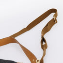 BURBERRY Blue Label Shoulder Bag Denim Navy Gold Auth 199650V-9