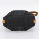 BURBERRY Blue Label Shoulder Bag Denim Navy Gold Auth 199650V-5