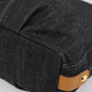 BURBERRY Blue Label Shoulder Bag Denim Navy Gold Auth 199650V-15