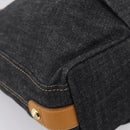 BURBERRY Blue Label Shoulder Bag Denim Navy Gold Auth 199650V-16