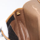 Christian Dior Honeycomb Canvas Shoulder Bag PVC Black Gold Auth 199651-20