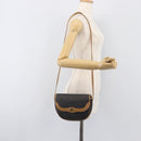 Christian Dior Honeycomb Canvas Shoulder Bag PVC Black Gold Auth 199651-23