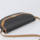 Christian Dior Honeycomb Canvas Shoulder Bag PVC Black Gold Auth 199651-6