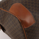 CELINE Macadam Canvas Boston Bag PVC Leather Brown Gold Auth 199652A-11