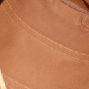 CELINE Macadam Canvas Boston Bag PVC Leather Brown Gold Auth 199652A-19