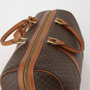 CELINE Macadam Canvas Boston Bag PVC Leather Brown Gold Auth 199652A-6
