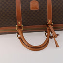 CELINE Macadam Canvas Boston Bag PVC Leather Brown Gold Auth 199652A-7