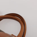 CELINE Macadam Canvas Boston Bag PVC Leather Brown Gold Auth 199652A-8