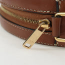 CELINE Triomphe Round Purse Shoulder Bag PVC Black Gold Auth 199654M-23