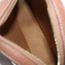 CELINE Triomphe Round Purse Shoulder Bag PVC Black Gold Auth 199654M-10
