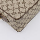 GUCCI GG Supreme Web Sherry Line Bag PVC Beige Gold 93 02 049 Auth 199656-13