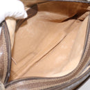 GUCCI GG Supreme Web Sherry Line Bag PVC Beige Gold 93 02 049 Auth 199656-16