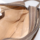 GUCCI GG Supreme Web Sherry Line Bag PVC Beige Gold 93 02 049 Auth 199656-17