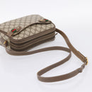 GUCCI GG Supreme Web Sherry Line Bag PVC Beige Gold 93 02 049 Auth 199656-7