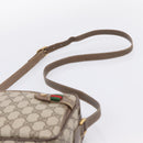 GUCCI GG Supreme Web Sherry Line Bag PVC Beige Gold 93 02 049 Auth 199656-8
