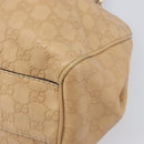 GUCCI GG Canvas Guccissima Tote Bag Leather Beige Gold 211944 Auth 199658V-10