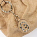 GUCCI GG Canvas Guccissima Tote Bag Leather Beige Gold 211944 Auth 199658V-15
