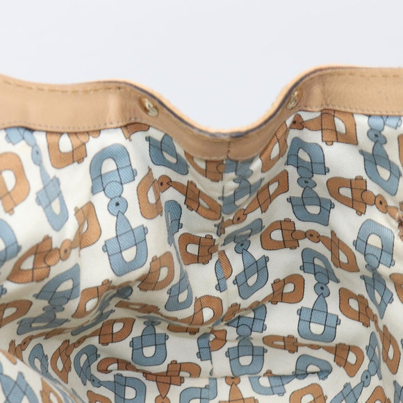 GUCCI GG Canvas Guccissima Tote Bag Leather Beige Gold 211944 Auth 199658V