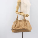 GUCCI GG Canvas Guccissima Tote Bag Leather Beige Gold 211944 Auth 199658V-23