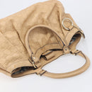 GUCCI GG Canvas Guccissima Tote Bag Leather Beige Gold 211944 Auth 199658V-6