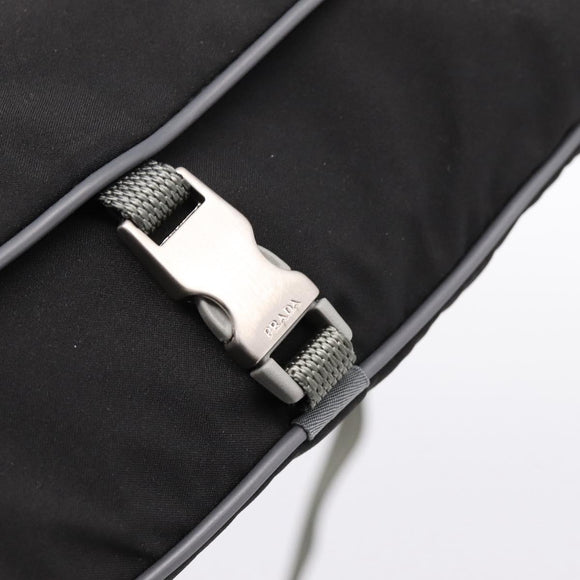 PRADA PRADA Sports Shoulder Bag Nylon Black Auth 199659A