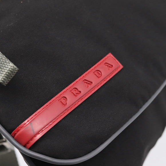 PRADA PRADA Sports Shoulder Bag Nylon Black Auth 199659A