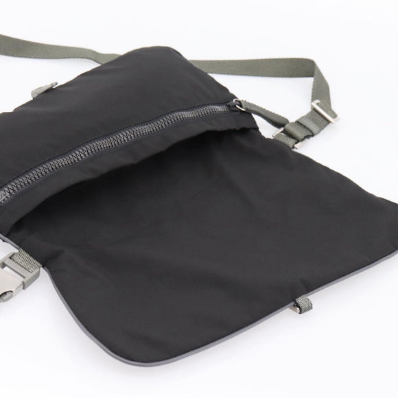 PRADA PRADA Sports Shoulder Bag Nylon Black Auth 199659A