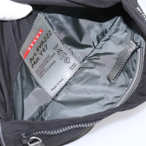 PRADA PRADA Sports Shoulder Bag Nylon Black Auth 199659A