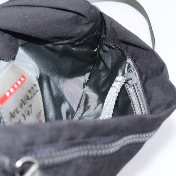 PRADA PRADA Sports Shoulder Bag Nylon Black Auth 199659A