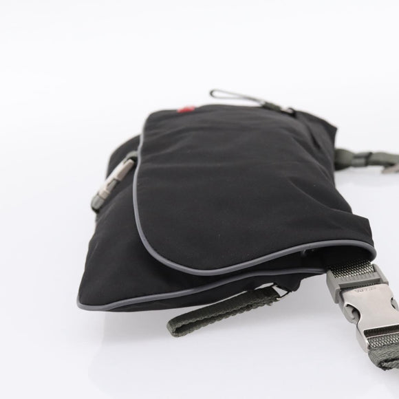 PRADA PRADA Sports Shoulder Bag Nylon Black Auth 199659A