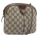GUCCI GG Supreme Web Sherry Line Bag PVC Beige Gold 904 02 047 Auth 199660-1
