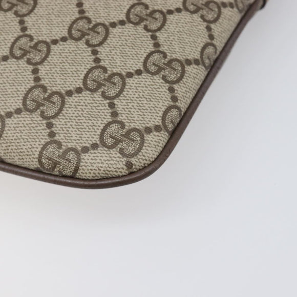 GUCCI GG Supreme Web Sherry Line Bag PVC Beige Gold 904 02 047 Auth 199660