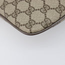GUCCI GG Supreme Web Sherry Line Bag PVC Beige Gold 904 02 047 Auth 199660-15