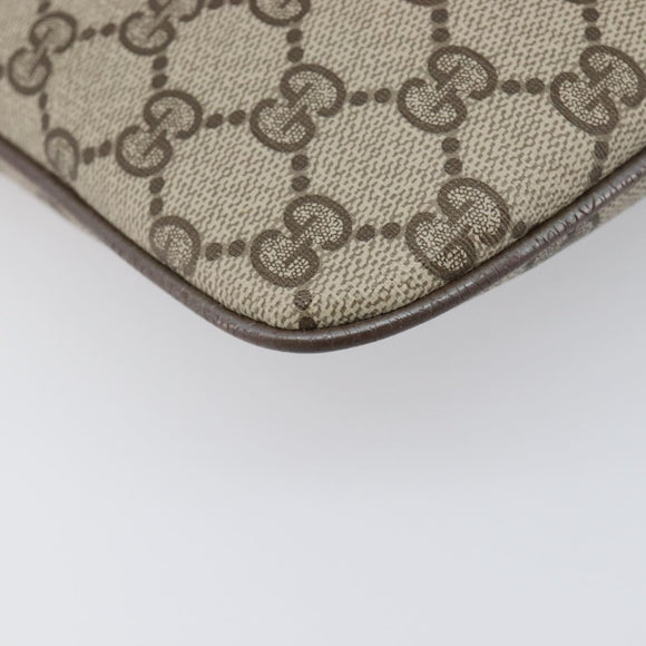 GUCCI GG Supreme Web Sherry Line Bag PVC Beige Gold 904 02 047 Auth 199660