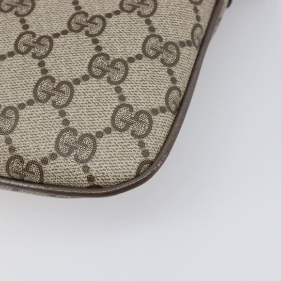 GUCCI GG Supreme Web Sherry Line Bag PVC Beige Gold 904 02 047 Auth 199660