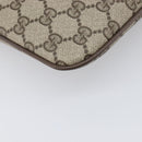 GUCCI GG Supreme Web Sherry Line Bag PVC Beige Gold 904 02 047 Auth 199660-17
