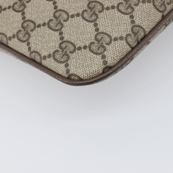 GUCCI GG Supreme Web Sherry Line Bag PVC Beige Gold 904 02 047 Auth 199660