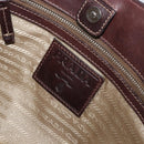 PRADA Tote Bag Canvas Jacquard Beige Silver Auth 199661V-21