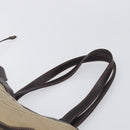 PRADA Tote Bag Canvas Jacquard Beige Silver Auth 199661V-8