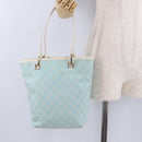 GUCCI GG Canvas Tote Bag Light Blue Gold 002 1099 Auth 199663-23