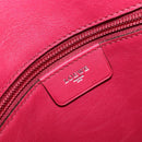 LOEWE Tote Bag Leather Wine Red Silver Auth 199664V-10