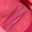 LOEWE Tote Bag Leather Wine Red Silver Auth 199664V-11