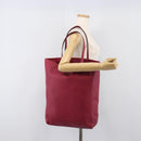 LOEWE Tote Bag Leather Wine Red Silver Auth 199664V-22