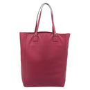 LOEWE Tote Bag Leather Wine Red Silver Auth 199664V-2