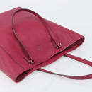 LOEWE Tote Bag Leather Wine Red Silver Auth 199664V-6