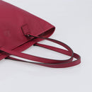 LOEWE Tote Bag Leather Wine Red Silver Auth 199664V-7